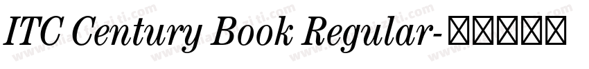 ITC Century Book Regular字体转换